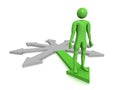 The correct choice computer rendered graphic of a concept for direction Royalty Free Stock Photography