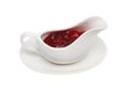 Cranberry sauce in boat