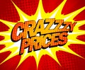 Crazy Prices Design In Pop-art...