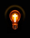 Cross Light Bulb Christian Spi...