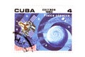 Cuban stamp close up