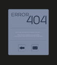 Custom Error 404 - Page not foud with text and buttons for back