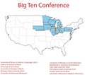 3d map of 12 universities in the big ten conferenc