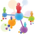 3D Molecule And People