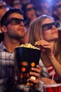 3D movie and popcorn