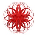 3D Red Organic Object