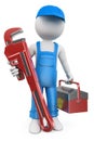 3D White People. Plumber