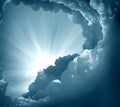 Dark Sky With Sun