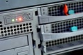 Data server macro shot of a with color diodes Stock Photography