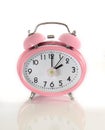 Daylight savings time pink clock
