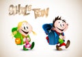 Detailed Illustration Of Two Y...
