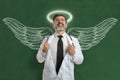 Doctor With Angel Wings and Halo