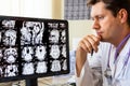 Doctor Looking At Ct Scan