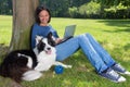 Dog And Working Girl