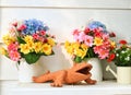 Doll Clay And Flower In Garden