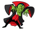 Dracula vampire cartoon illustration