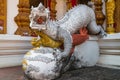 Dragon with open mouth near buddhist temple, northern Thailand