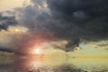 Dramatic Sky With Pale Sun