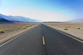 Driving on the Interstate 187 in Death valley