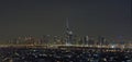 Dubai City Skyline At Night