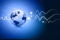 Earth fiber optics digital illustration of Stock Photos