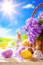 Art Easter Bunny And Easter Eggs