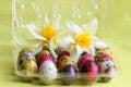 Easter card : eggs with flowers - Stock images