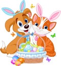Easter Cat And Dog