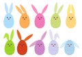 Easter Egg Bunnies, Vector