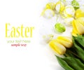 Easter Eggs With Yellow Tulip ...