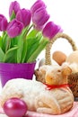Easter Lamb Cake And Purple Tu...