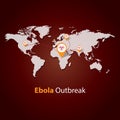 Ebola Virus outbreak . Minimalistic template design . outbreaks concept  illustration