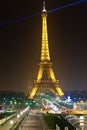 Eiffel Tower in festive illumination to Birthday