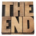 The End In Wood Type