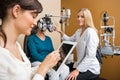Eye Doctors Examining Senior W...