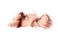 Eye Looking Through Hole