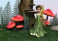 Fairy in woodland little cute a fantasy Royalty Free Stock Image