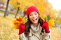 Fall Woman Happy And Bliss