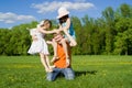 The Family Plays On Nature