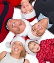 Family Wearing Christmas Hats ...