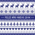 Feliz Ano Nuevo 2014 - spanish happy year pattern