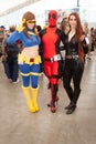 Female cosplayers at convention