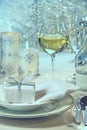 Festive Dinner Setting With Gi...