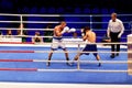 Fight between participans of boxing match WSB