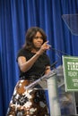 First lady Michelle Obama delivers a speech