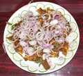 Fish fry served on plate Stock Image