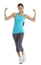 Fit Woman In Sports Clothing F...