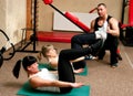Fitness Club Women With Trainer