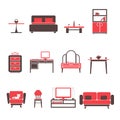 Flat Furniture Icons And Symbo...