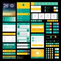 Flat icons and elements for mobile app and web des